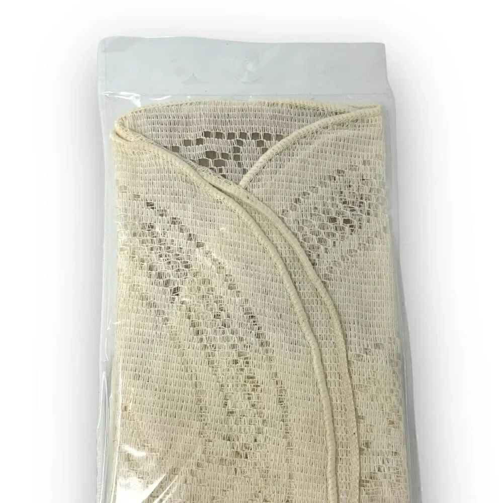 Scranton Lace Company Woven Nottingham Ivory Lace 15 Round Doilies USA Lot of 10